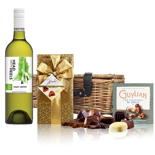 Head over Heels Pinot Grigio 75cl White Wine And Chocolates Hamper